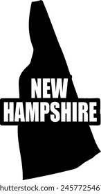 Flat isolated New Hampshire State. American state of New Hampshire map illustration vector.