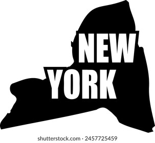 In: Flat Isolated Neu York State. In: American State of Neu York Map Illustration Vektorgrafik.