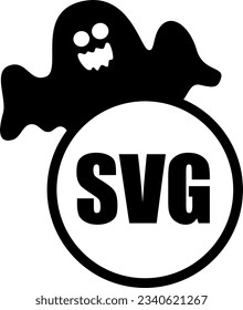 Flat isolated scary ghost. Cartoon ghost illustration vector.