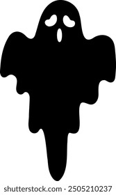 Flat isolated spooky ghost. Cartoon ghost illustration vector.