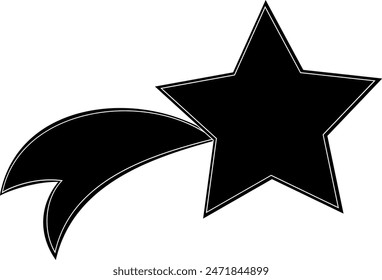 Flat isolated star shape. Star icon illustration vector.