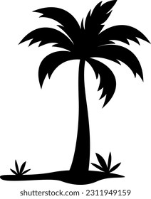 Flat isolated summer beach. Cartoon beach illustration vector.