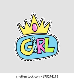 Flat isolated vector illustration in style patch. Modern design for embroidery, stickers or pins.