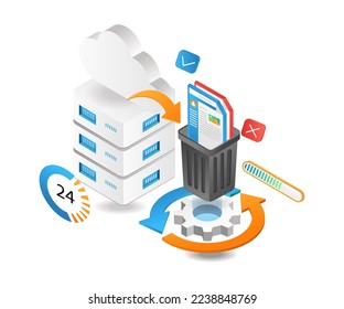 Procesamiento de datos de residuos de procesos isométricos planos de 3d