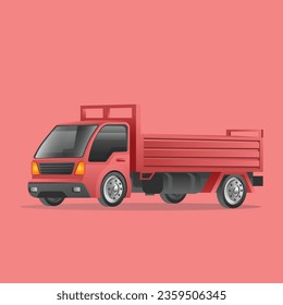 Flat isometric concept 3d illustration heavy lifting truck