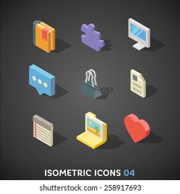 Flat Isometric Icons Set 4