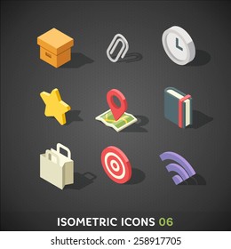 Flat Isometric Icons Set 6