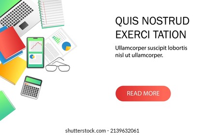 Flaches isometrisches Illustrationskonzept. Landingseitenarbeit und Studienschalter