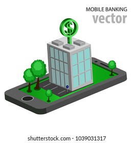 Flat isometric mobile banking