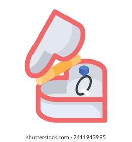 Icono de San Valentín isométrico plano