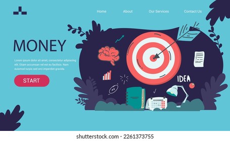 Flat isometric vector business illustration. small people characters develop creative business idea. Isometric big light bulb as metaphor idea. Graphics design for posters, flyers and banners, Landing