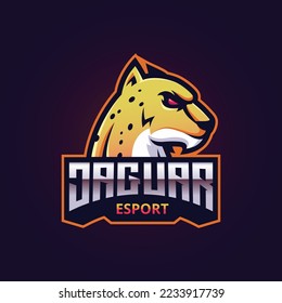 flat jaguar logo template design vector