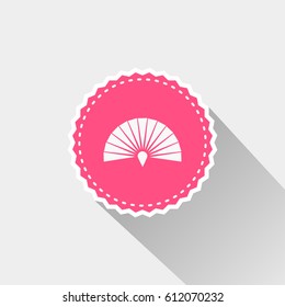 flat Japanese folding fan icon