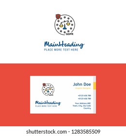 Flat Justice Logo and Visiting Card Template. Busienss Concept Logo Design