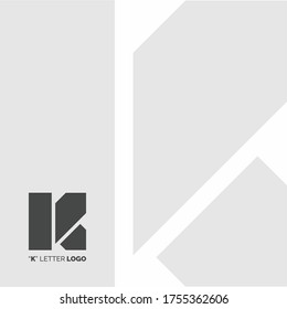 Flat "K" Letter logo design template