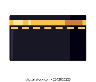 diseño de kaaba plana sobre blanco