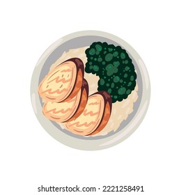 flat katsudon design over white