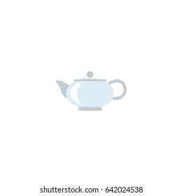 Flat Kettle Element. Vector Illustration Of Flat Teapot Isolated On Clean Background. Can Be Used As Kettle, Teapot And Pot Symbols.