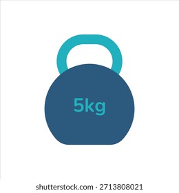 Flat Kettlebell Icon for Strength and Functional Training