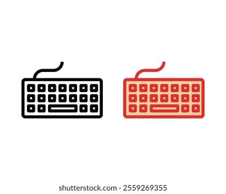 flat keyboard icon vector illustration