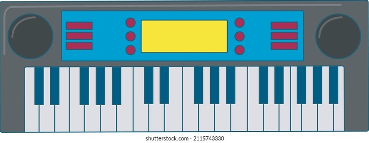 Flat keyboard vector for assets animation or clip art