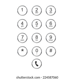 Flat keypad for phone