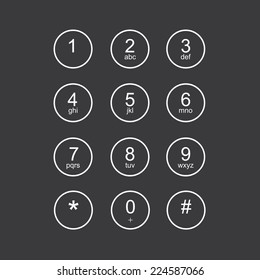 Flat keypad for phone