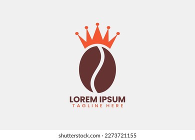 Flachkaffee-Logo-Vorlage Design-Illustration
