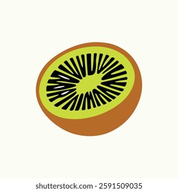 Flat Kiwi Fruit Icon Design Template