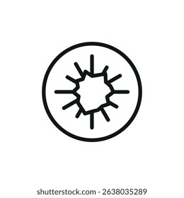 Flat Kiwi Icon – Fresh Tropical Fruit Symbol for Food, Health, and Organic Designs