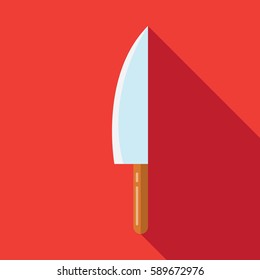 Flat knife icon. Knife vector.