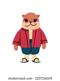 flacher koreanischer Hamster auf Weiß