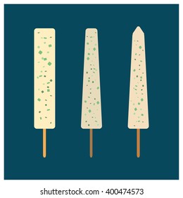 Flat Kulfi Ice Cream Vector Design