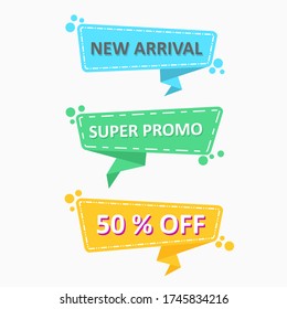 flat label bubble promotion sticker for advertisement