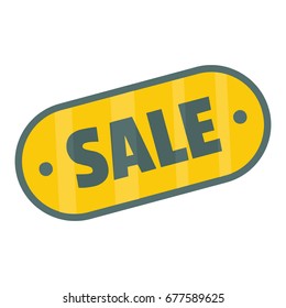 Flat label with text sale for your design vector illustration isolated on white background