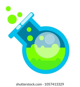 Flat Laboratory flask chemical icon