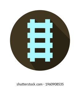 Diseño de vectores de arte de iconos de la escalera plana