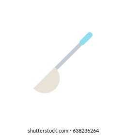 Flat Ladle Element. Vector Illustration Of Flat Soup Spoon Isolated On Clean Background. Can Be Used As Ladle, Spoon And Soup Symbols.