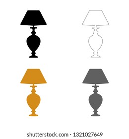 Flat lamp design isolated on white background