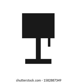 Flat Lamp Icon Sign. Vector Illustration – Vector