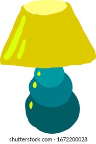 Flat lamp, illustration, vector on white background.