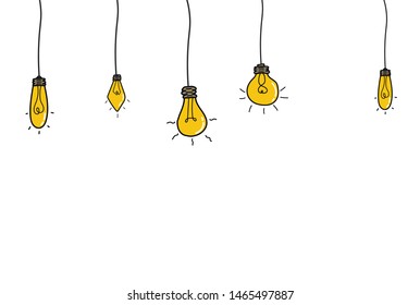 flat lamp. vector illustration. Various forms of lamp design