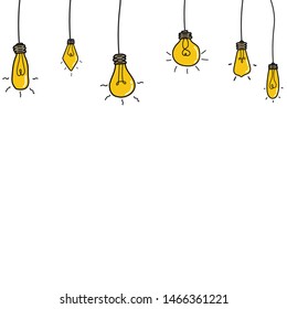 flat lamp. vector illustration. Various forms of lamp design