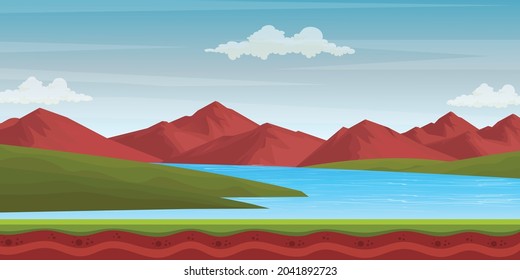 Un fondo plano en forma de tierra en un diseño moderno y editable 