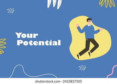 flat landing page simple and aesthetic vector