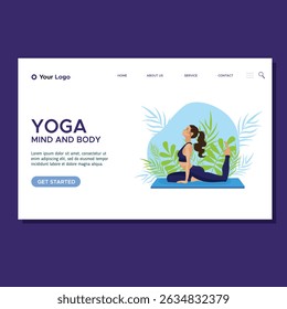 Flat Landing Page Template for International Yoga Day Website