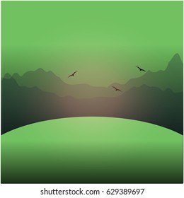 flat landscape