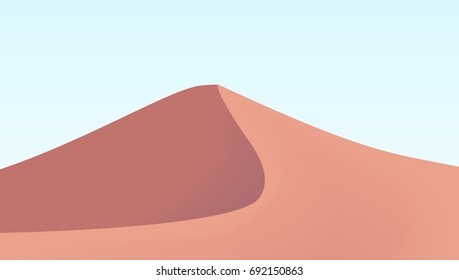Flat Landscape Desert Design Template. EPS10 Vector