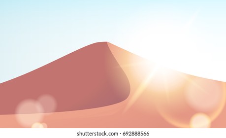 Flat Landscape Desert Design Template. EPS10 Vector