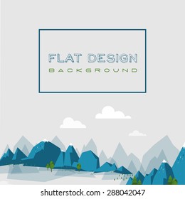 Flat landscape. Vector illustration